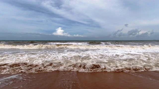 风暴潮海浪海景全画面视频素材