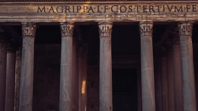 万神殿喷泉，罗马，意大利视频下载