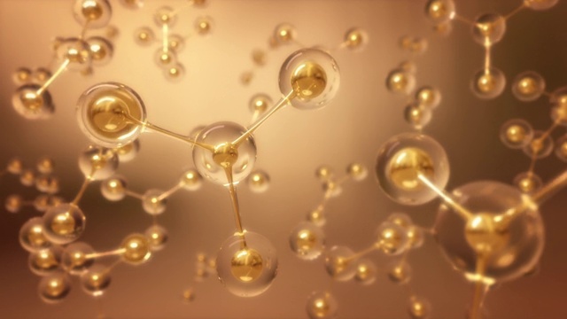 三維動畫的DNA，原子，分子科學概念視頻素材