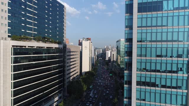 韩国首尔，农贤区/江南区附近的市中心视频素材