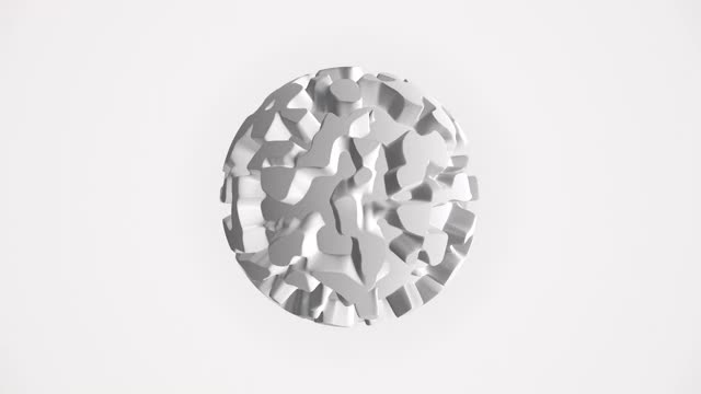 抽象的球形孤立在白色背景上视频素材