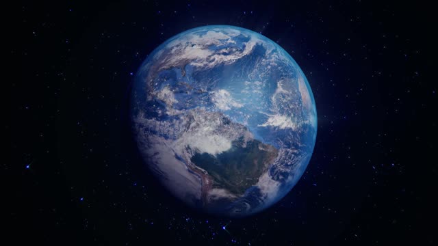 地球從太空旋轉視頻素材