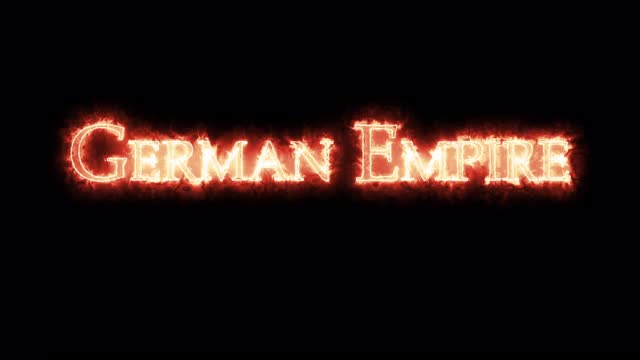 用火书写的德意志帝国。循环视频素材