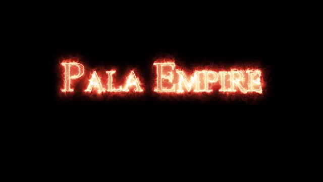 用火书写的帕拉帝国。循环视频素材