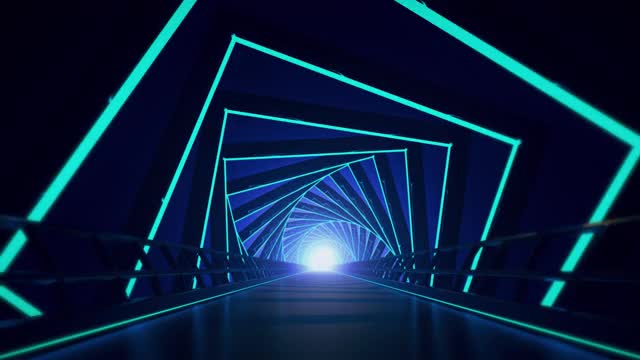 隧道桥运动动画循环。视频素材