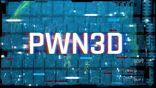 PWN3D是指屏幕上出现错误的文字，游戏输了，系统被黑了，输了视频素材