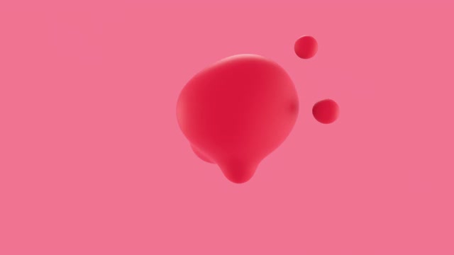 漂浮的粉红色液滴视频素材