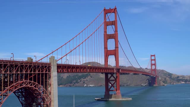 金门大桥在一个阳光明媚的夏日，旧金山，美国视频下载
