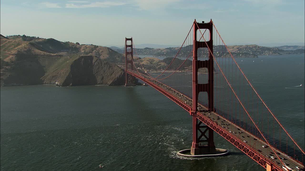 101航空公路金门大桥旅行美国视频素材