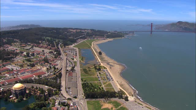 美国旧金山航空公司太平洋海岸金门机场视频素材