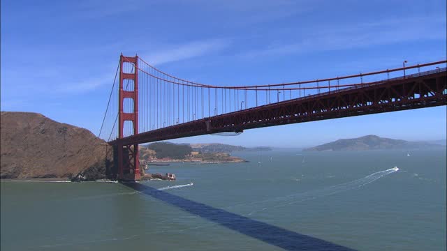 美国旧金山航空金门大桥视频素材