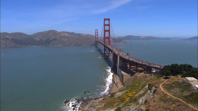 美国旧金山航空金门大桥视频素材
