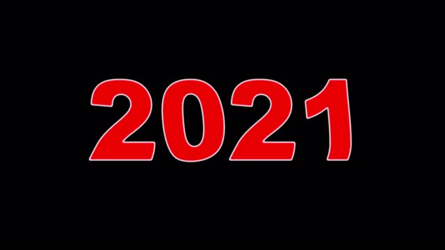 4K新年快乐- 2021动画视频素材