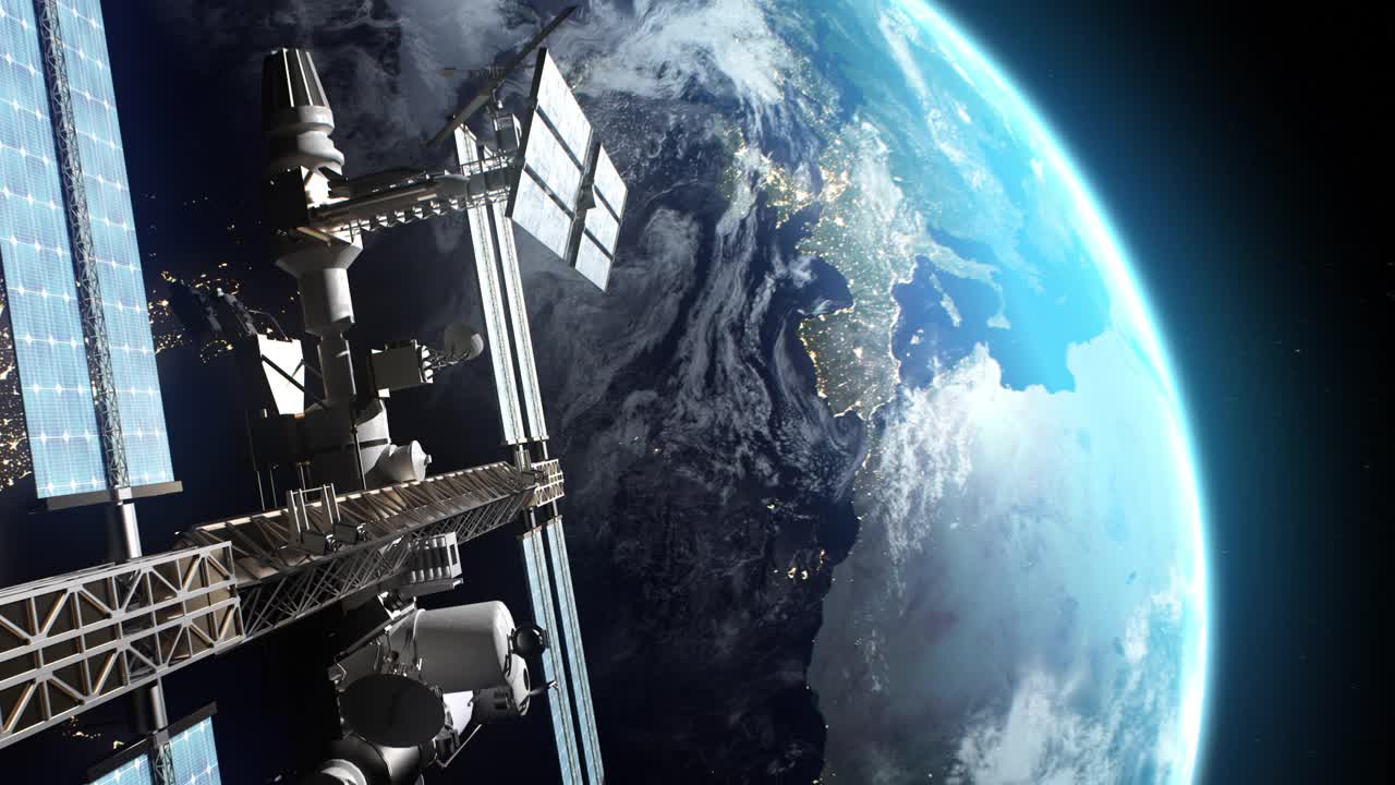 人造卫星飞越地球视频购买