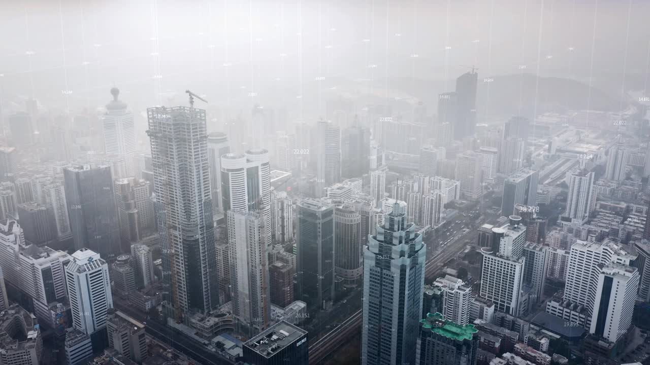 现代城市中的智慧城市视频素材