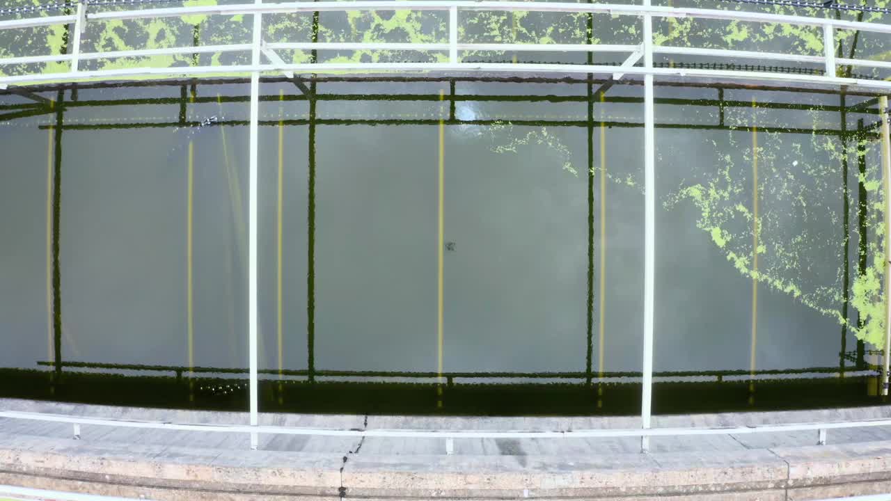 污水处理厂鸟瞰图视频素材