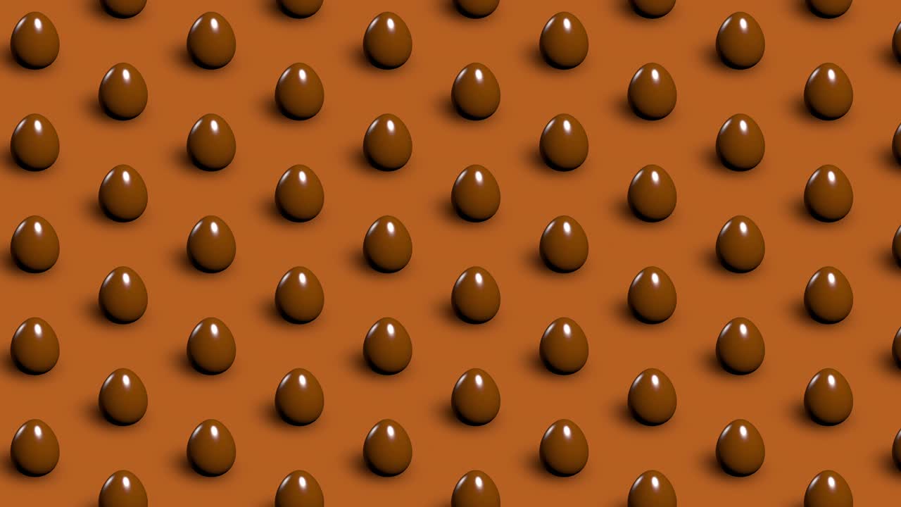 巧克力复活节彩蛋等距图案动画视频下载