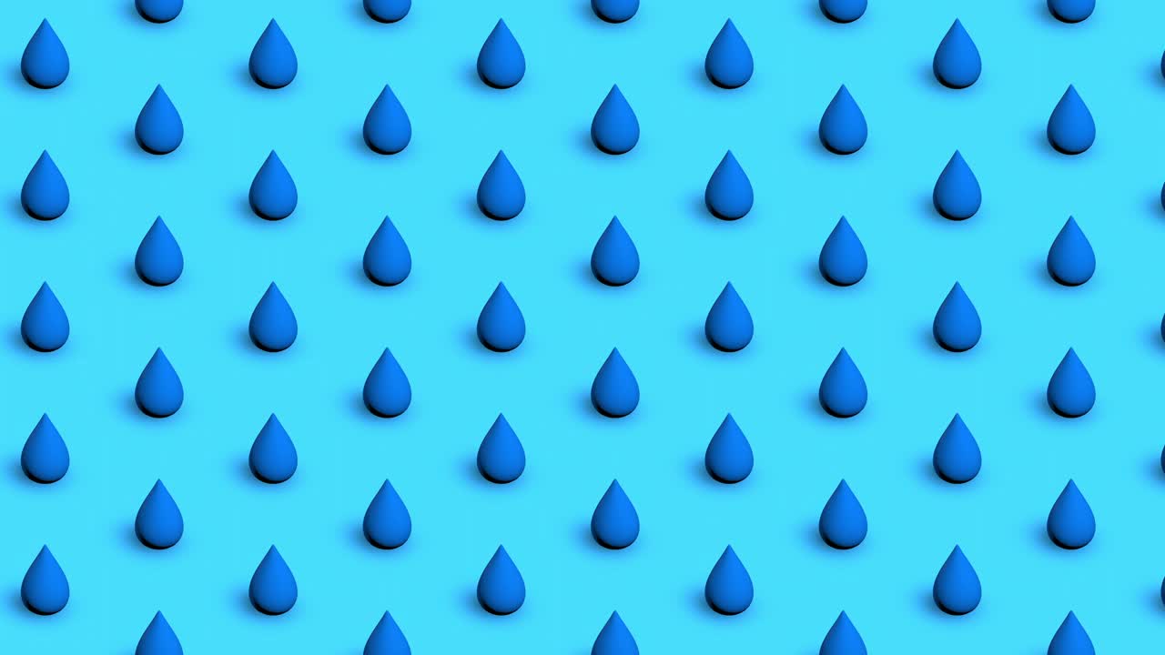 蓝色水滴背景，无缝循环视频下载