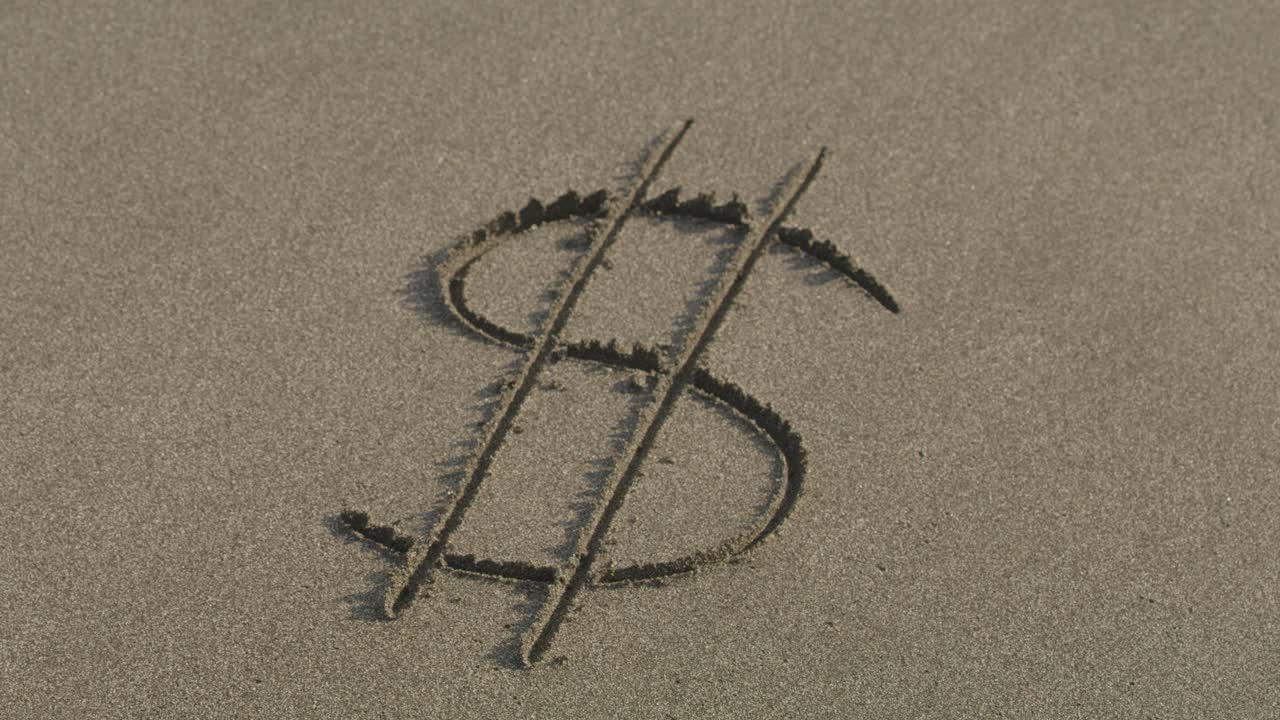 海浪冲走了写在沙滩上的美元符号，萨尔瓦多拉利伯塔德视频下载