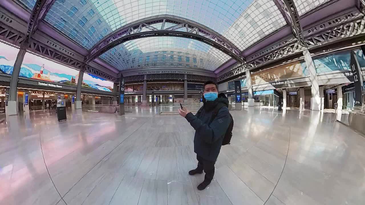 360度的莫伊尼汉火车大厅-纽约视频下载