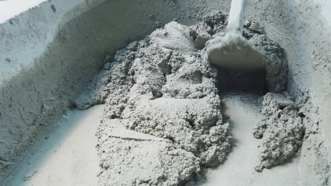 施工现场砂浆搅拌。视频下载
