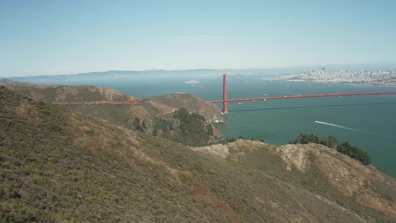 旧金山金门大桥和旧金山市视频素材