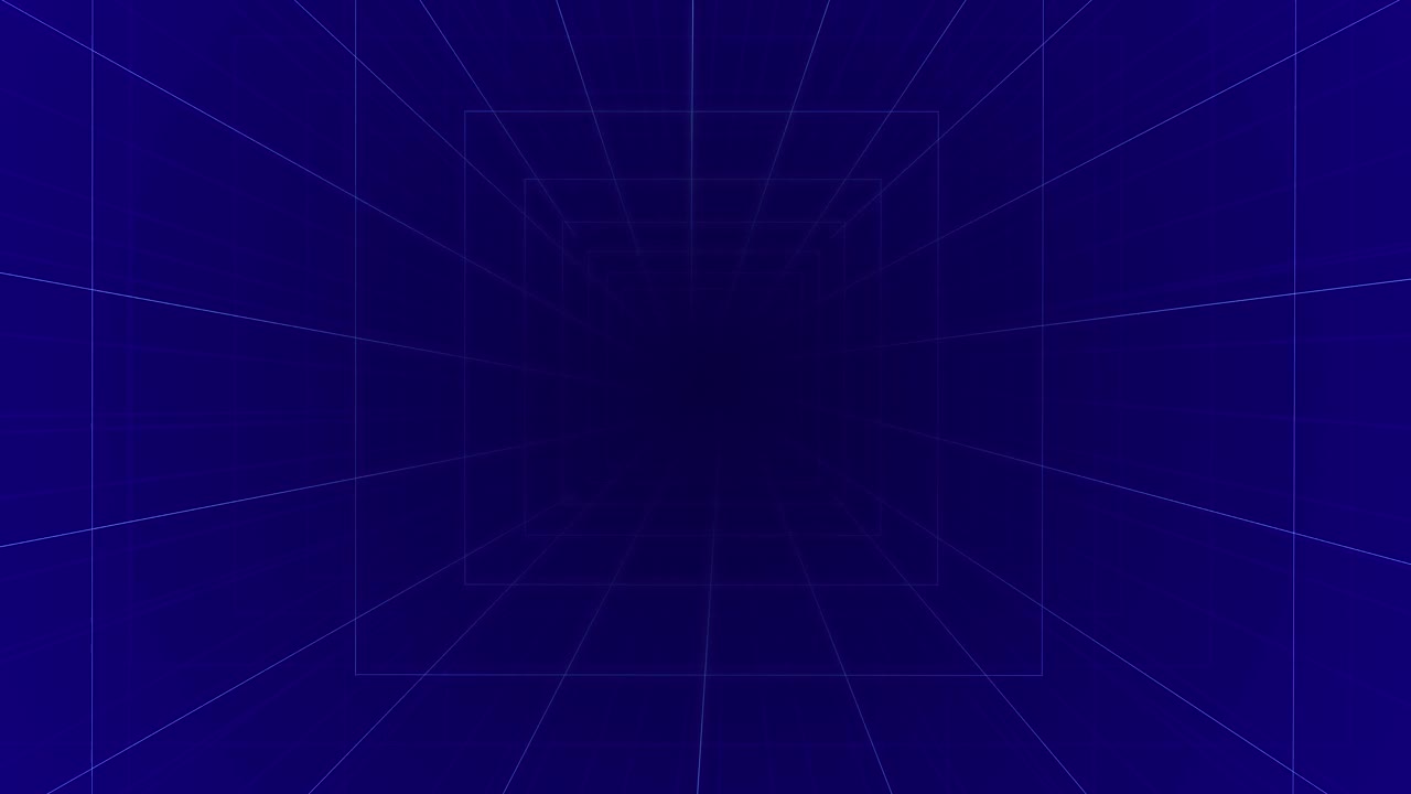 4K 3D霓虹灯60秒倒计时，蓝色背景。视频素材