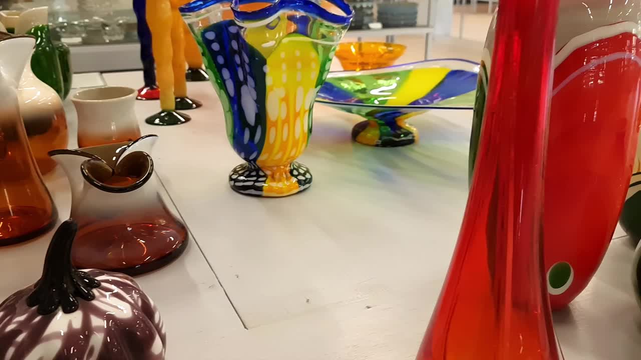 玻璃器皿玻璃花瓶玻璃碟有色玻璃视频下载