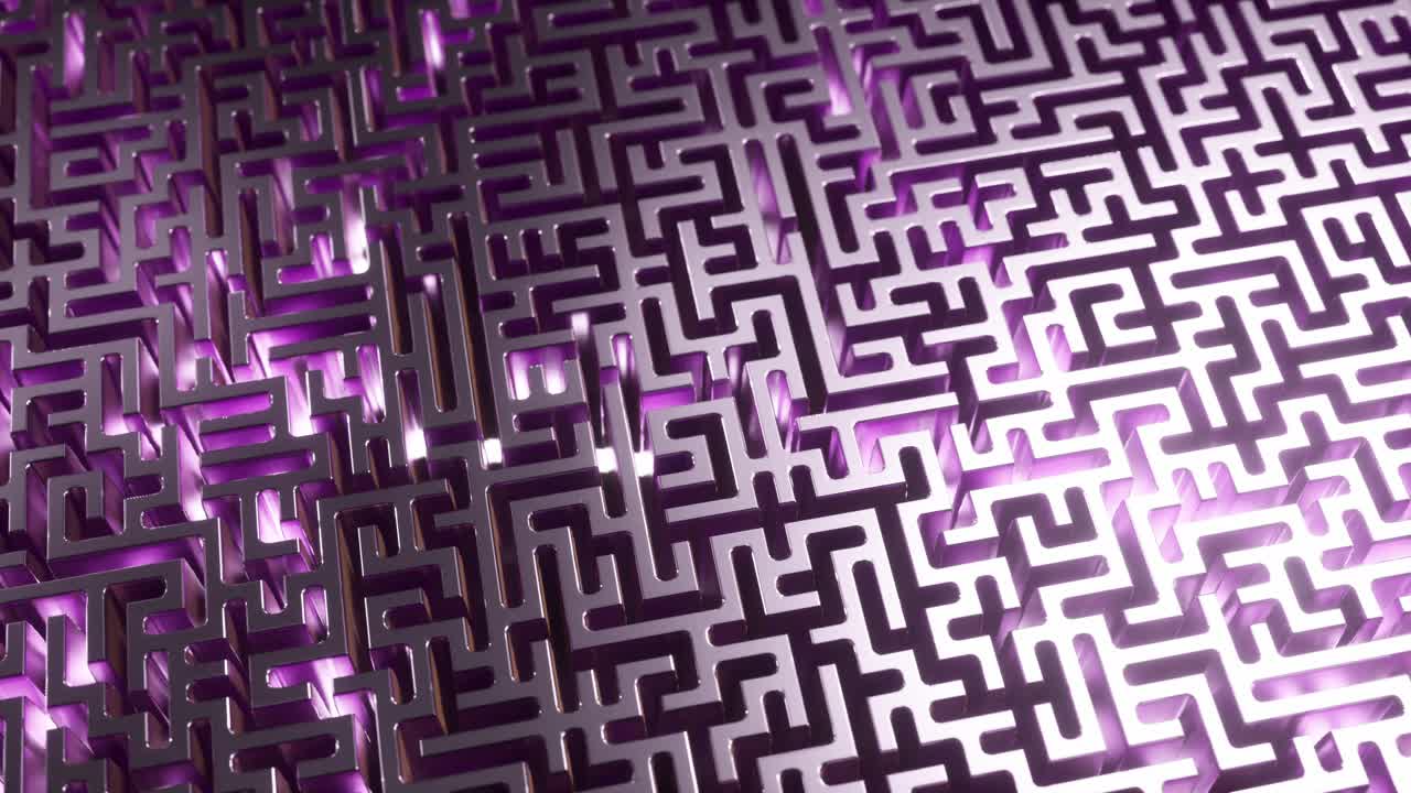 迷宫的视图从上面- 3D动画视频下载
