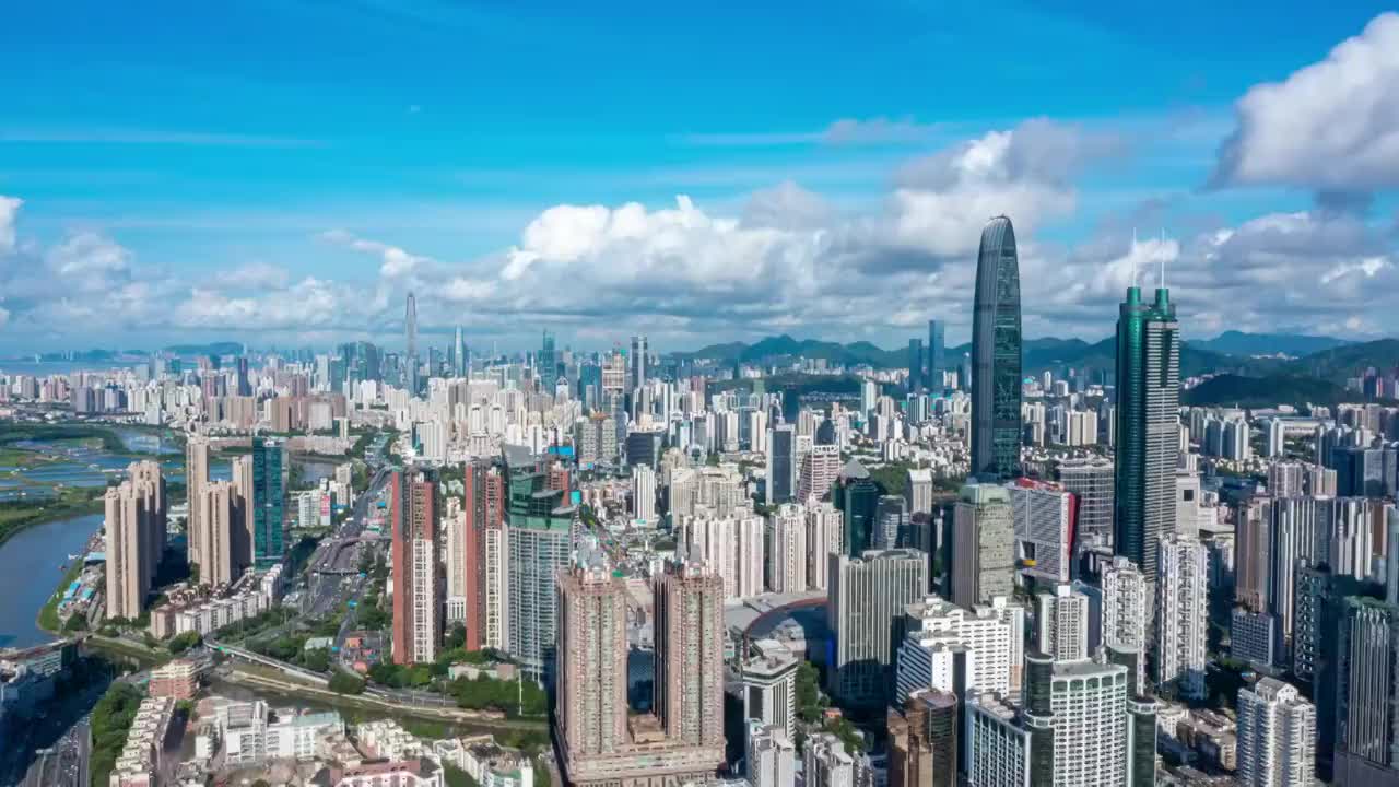 现代城市的天际线视频下载