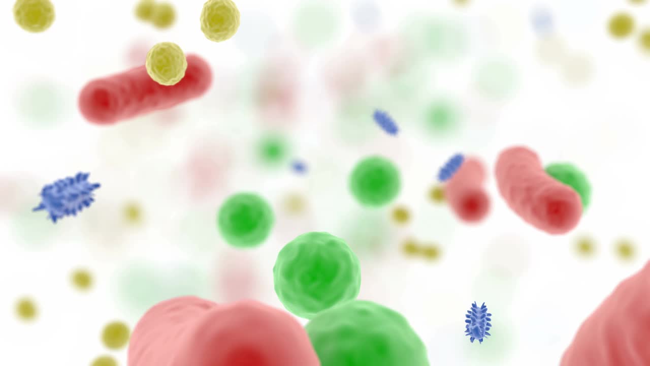 人体微生物组医学科学人体健康细菌体内4k视频素材