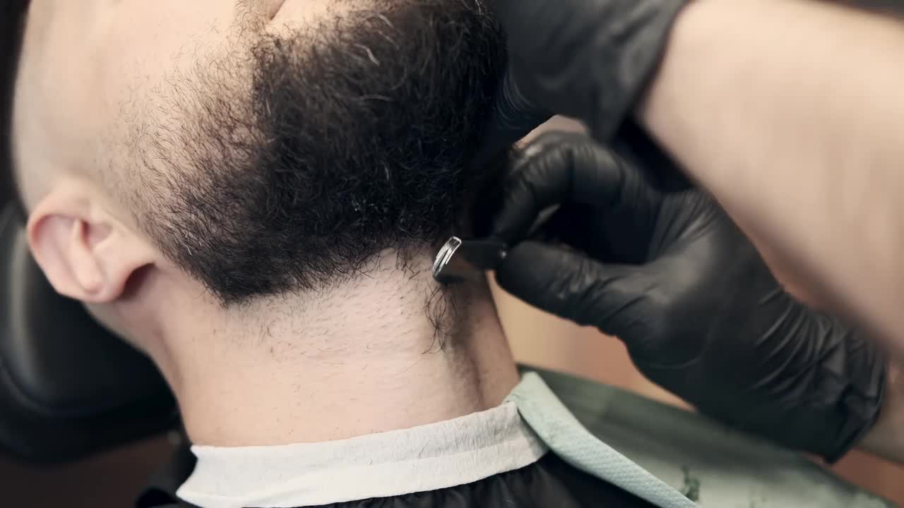 剃须刀用直型剃须刀剃须视频素材