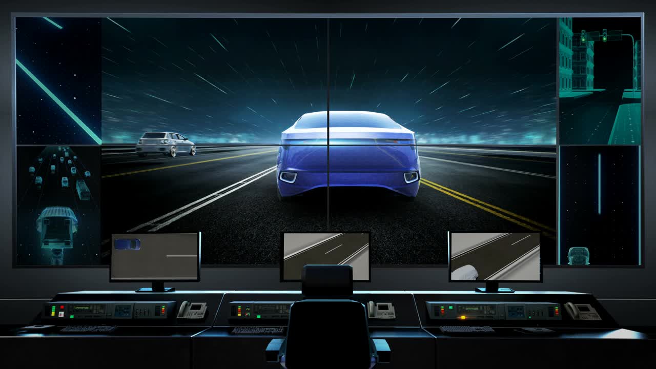 交通主控室，360度监控UI，物联网汽车。4 k.2。视频下载