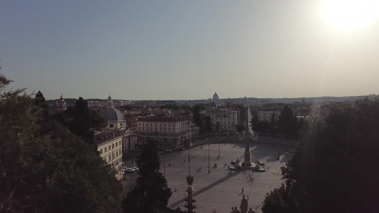 罗马的Popolo广场视频素材