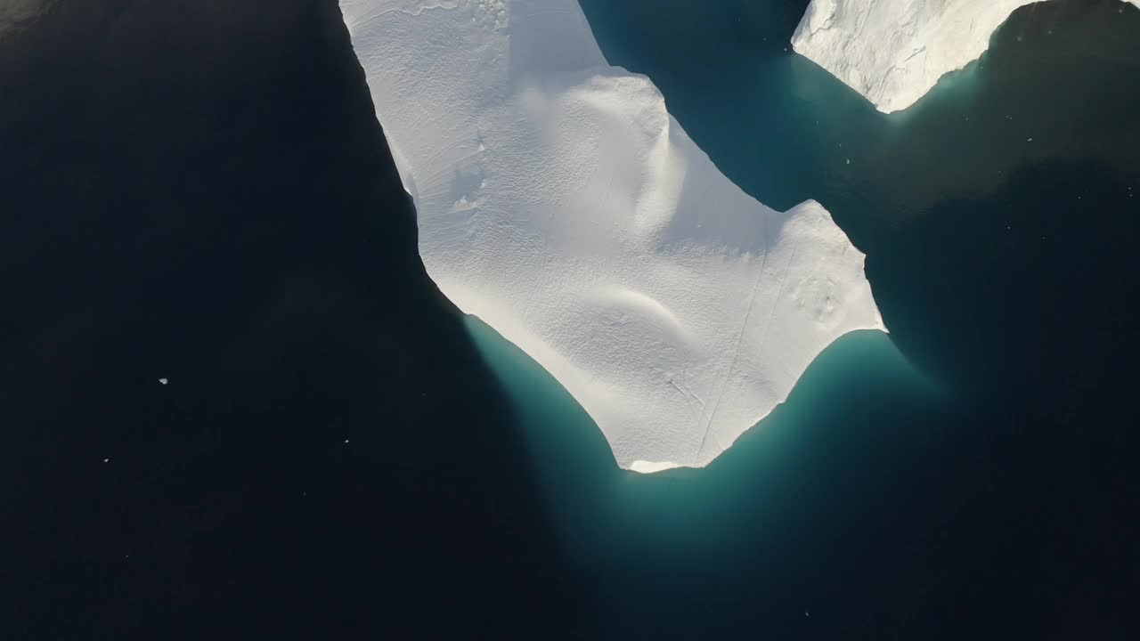 格陵兰冰川的航拍图视频下载