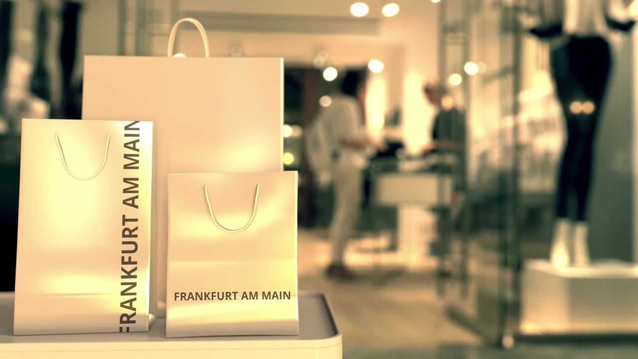 包与法兰克福am主要文本。德国购物相关3D动画视频下载