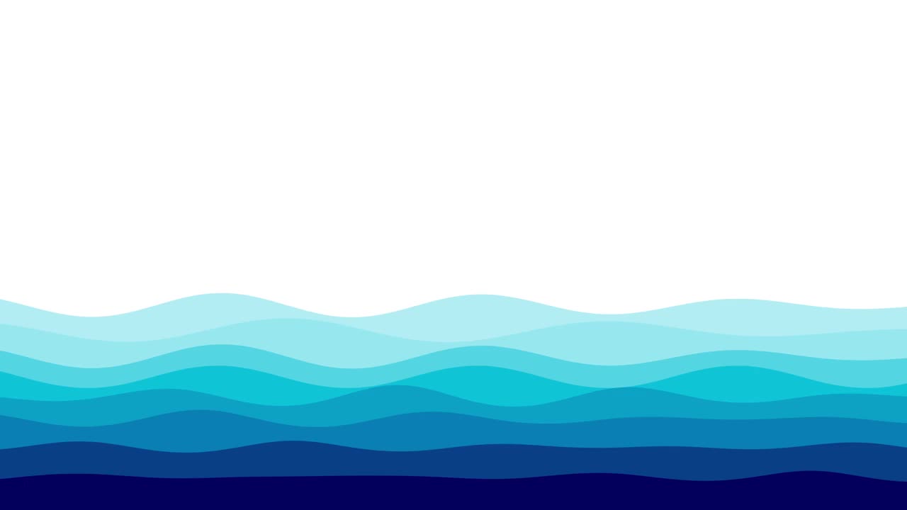 海浪蓝色梯度，平滑彩色慢动作。柔软的波浪背景为美丽的概念设计组成视频下载