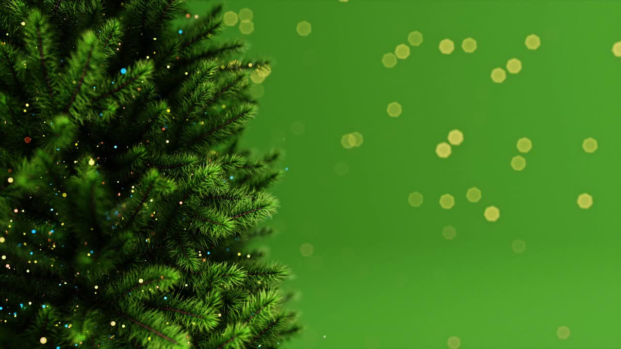 圣诞树上模糊的灯光视频下载