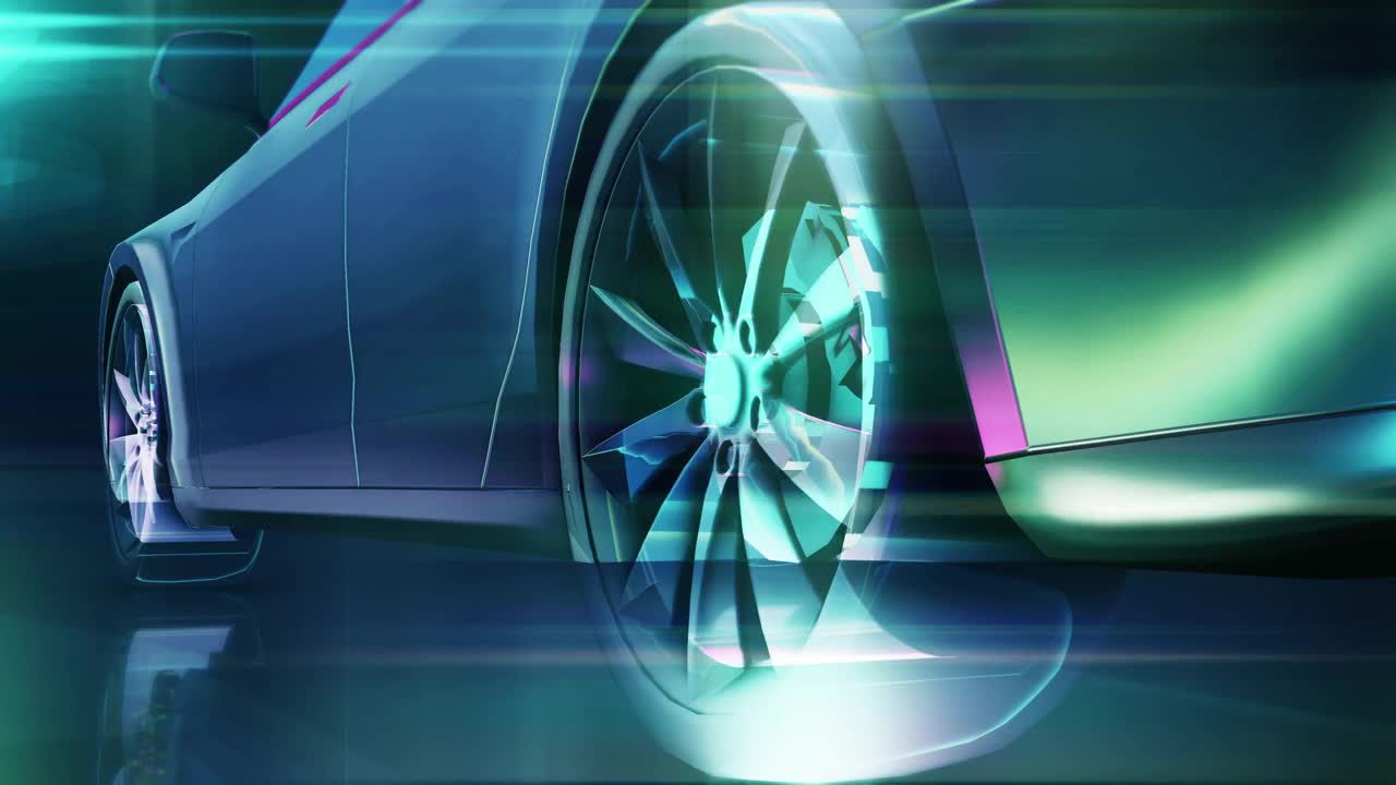 未来高科技跑车视频素材
