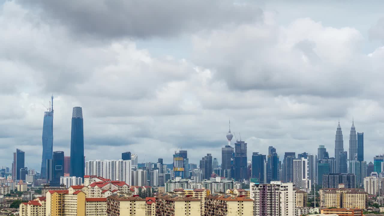 吉隆坡上空季风多云，4K延时拍摄视频素材
