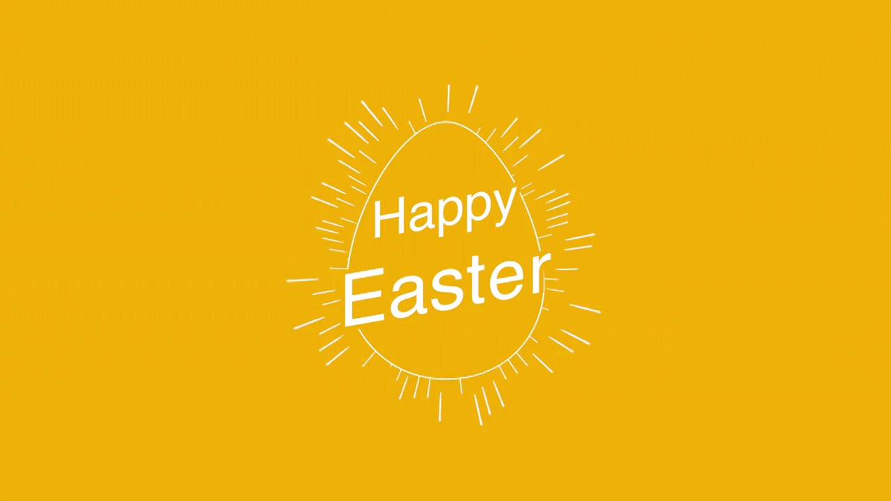 复活节快乐，黄色复古彩蛋视频下载