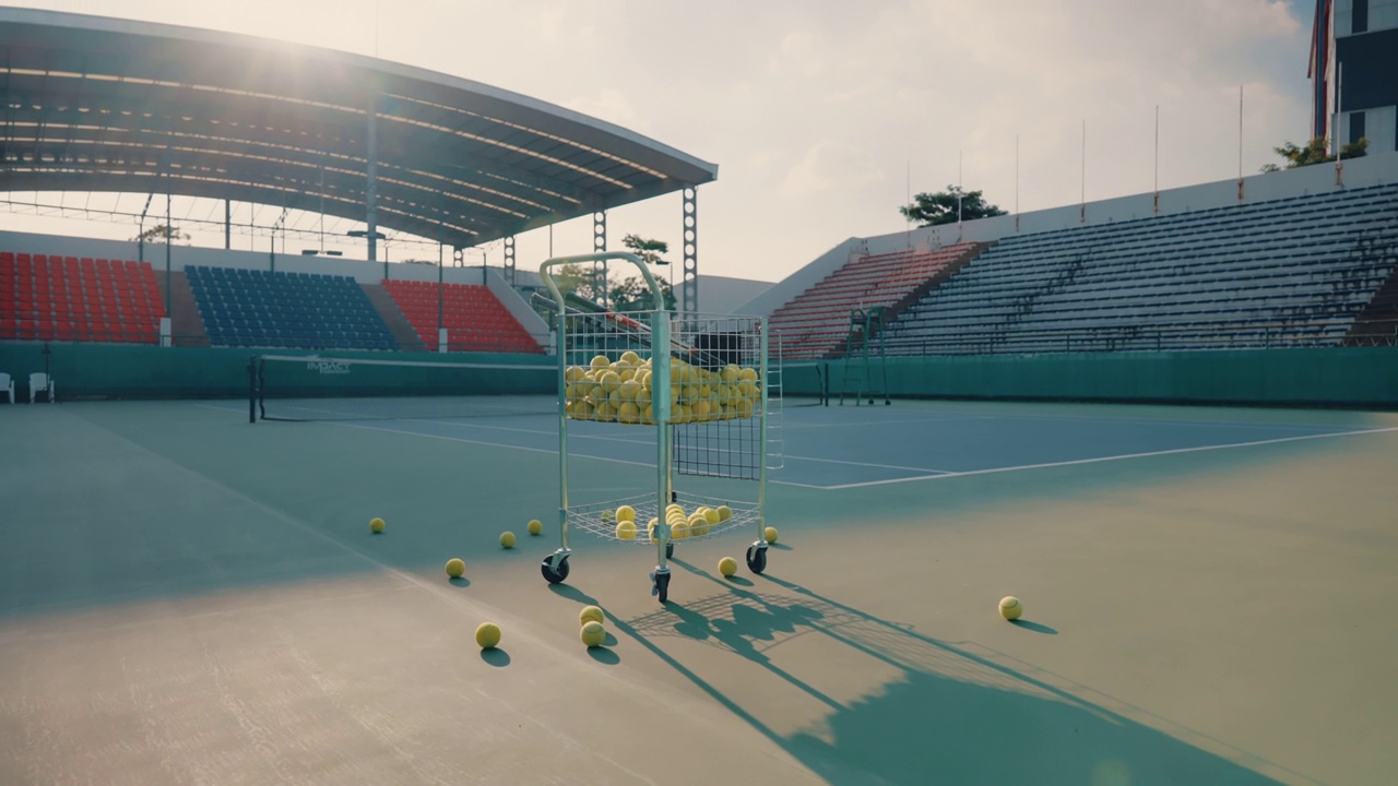 空的网球俱乐部。视频下载