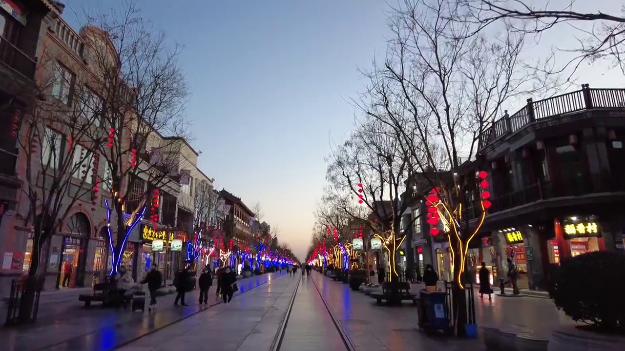 中国北京前门大街视频下载