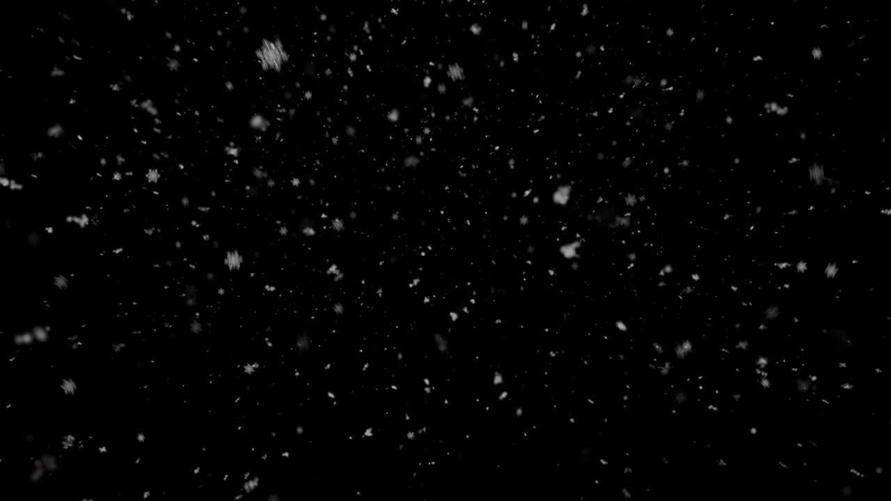 4K真实感降雪，横向，横向，慢动作，广角镜头，强烈，雪花，六边形棱镜，Alpha Prores背景循环，透明，只是拖放在你的时间轴，冬天，圣诞节，新年，暴风雪，暴风雪视频下载
