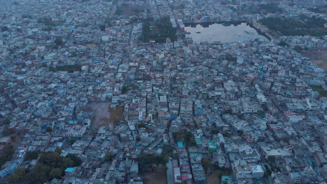 印度拉贾斯坦邦的空中城市斋浦尔视频下载