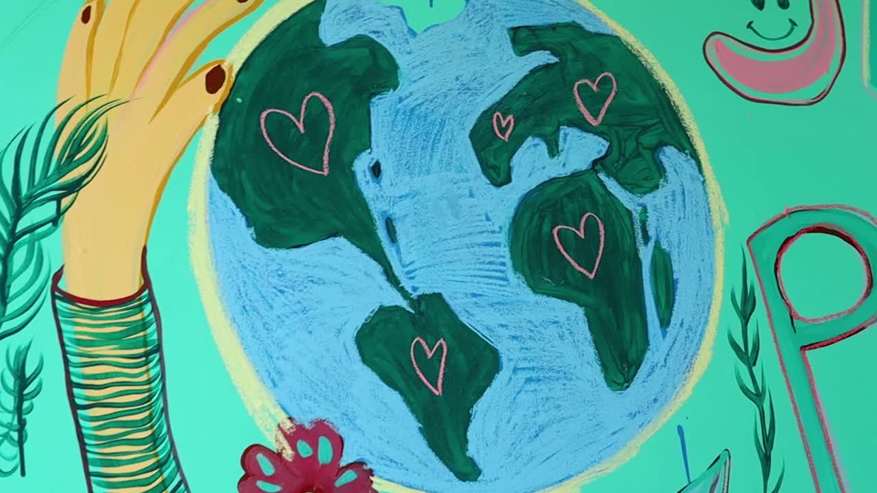 “拯救地球”运动的海报视频下载