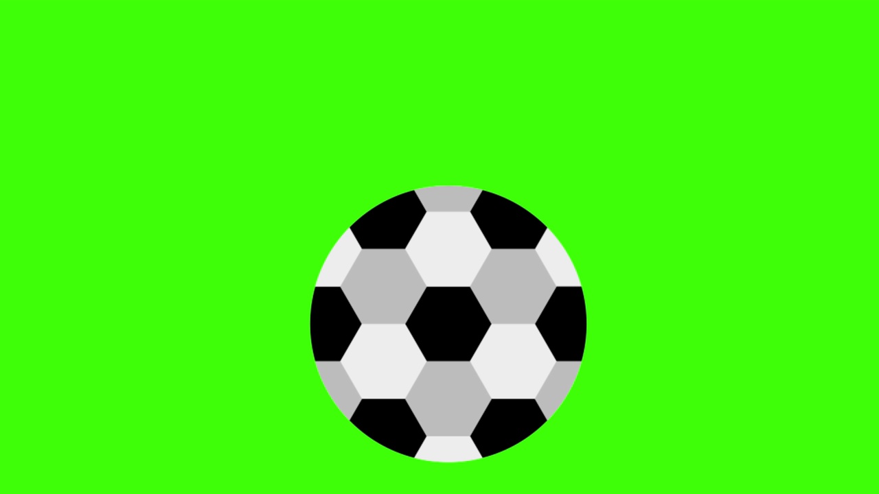 浅绿色背景的黑白足球插图视频素材