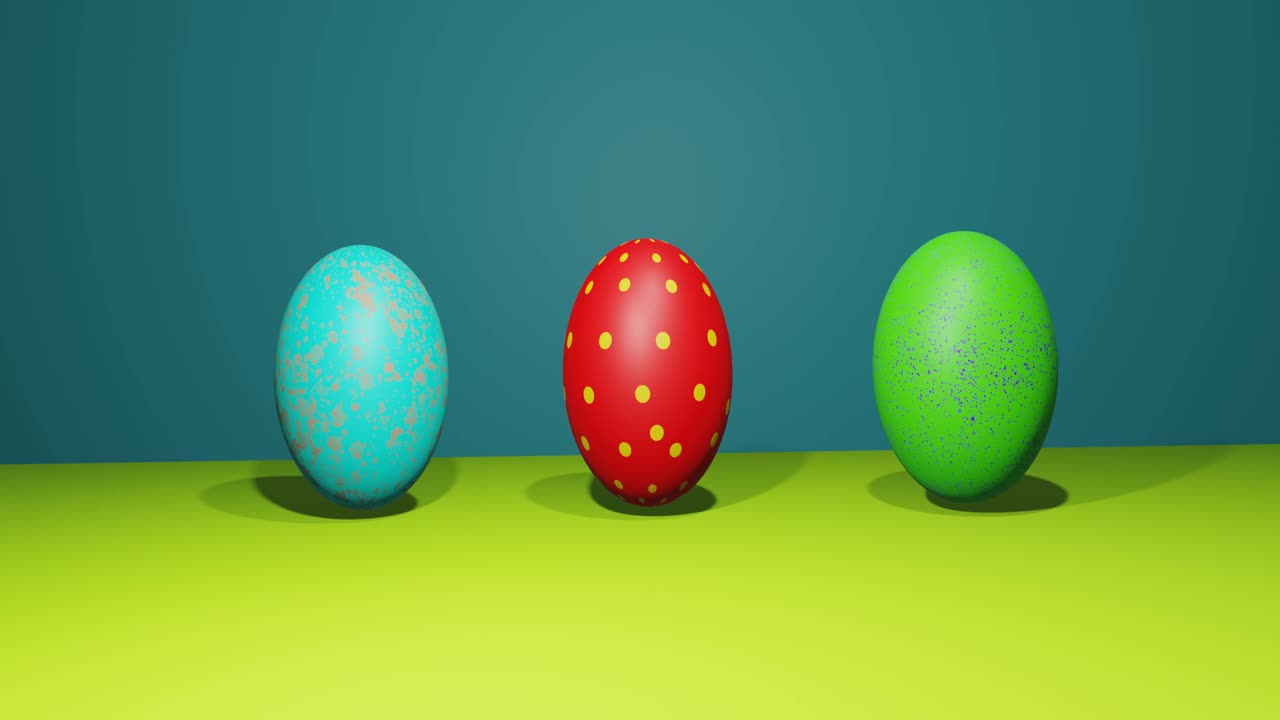 复活节背景与鸡蛋和小鸡视频素材
