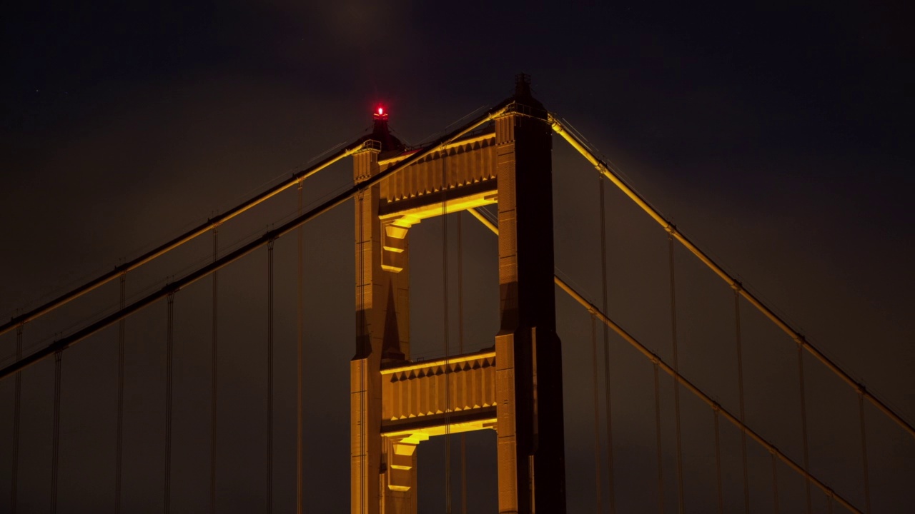 加州旧金山，金门大桥上的雾视频素材
