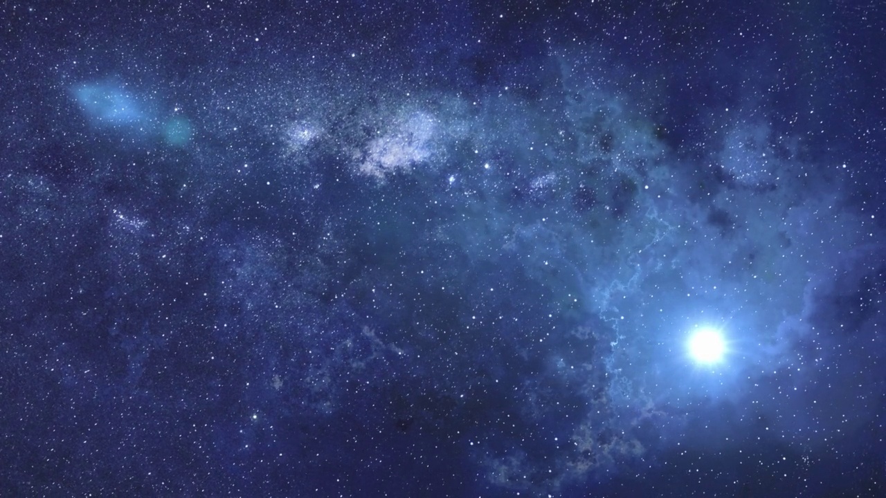 银河之星，繁星满天。3 d渲染。视频下载